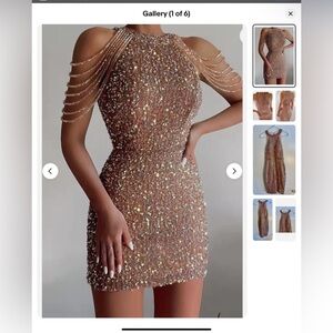 Stunner Keira Elegant Sequin Embellished Dress XS